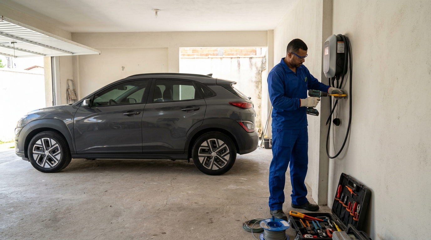 Instalacao de carregador de carro eletrico em Contagem‑MG
