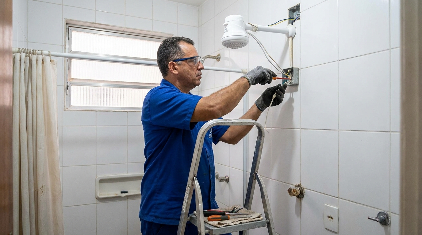 Instalacao de chuveiro eletrico em Contagem‑MG