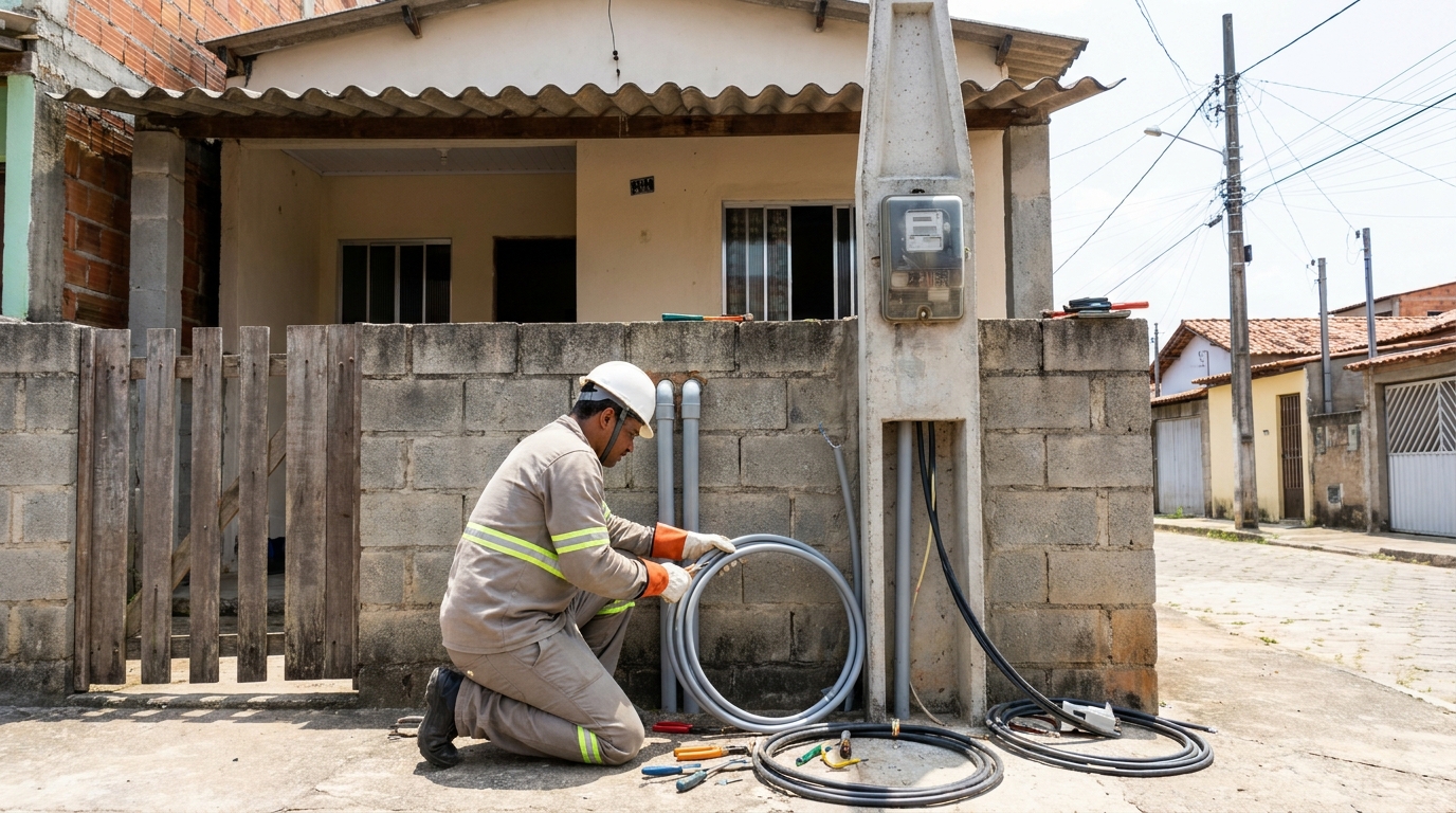Instalacao de padrao de energia residencial em Contagem‑MG