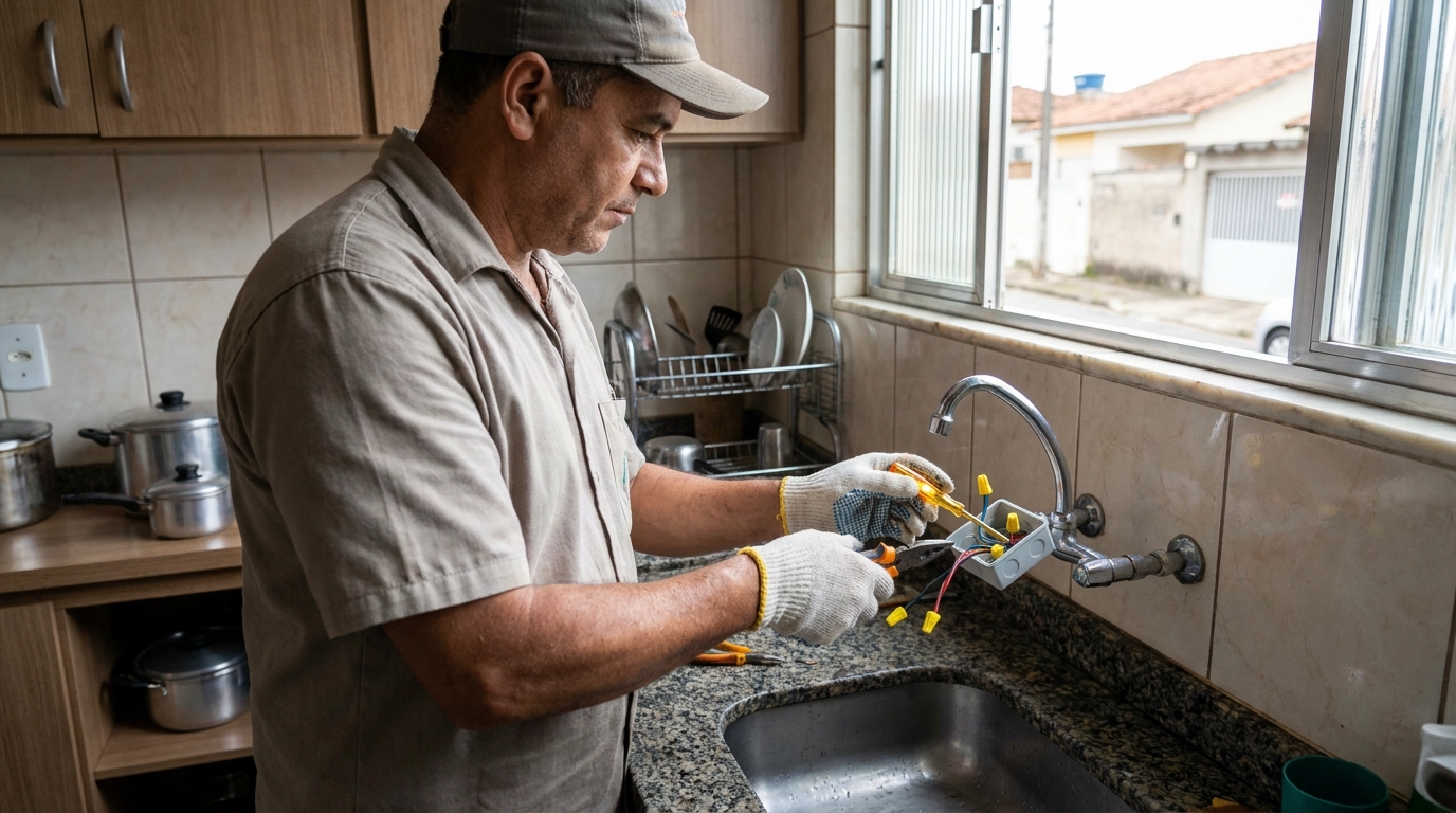 Instalacao de torneira eletrica profissional em Contagem‑MG
