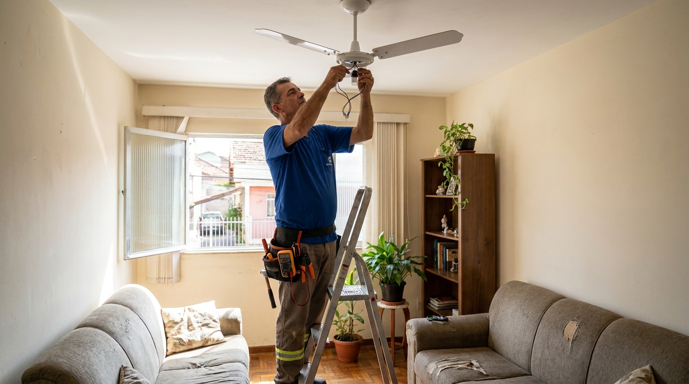 Instalacao de ventilador de teto em Contagem‑MG