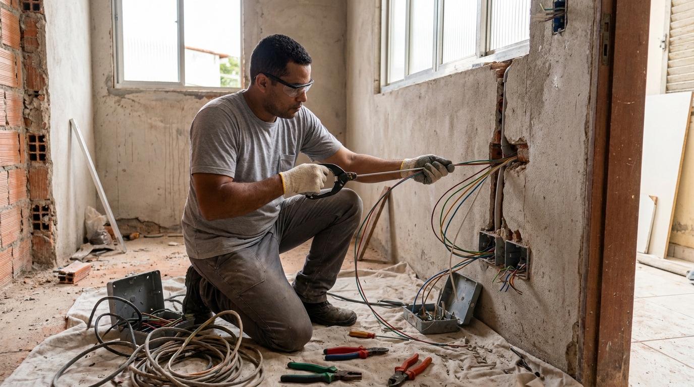 Modernizacao de fiacao eletrica em Contagem‑MG