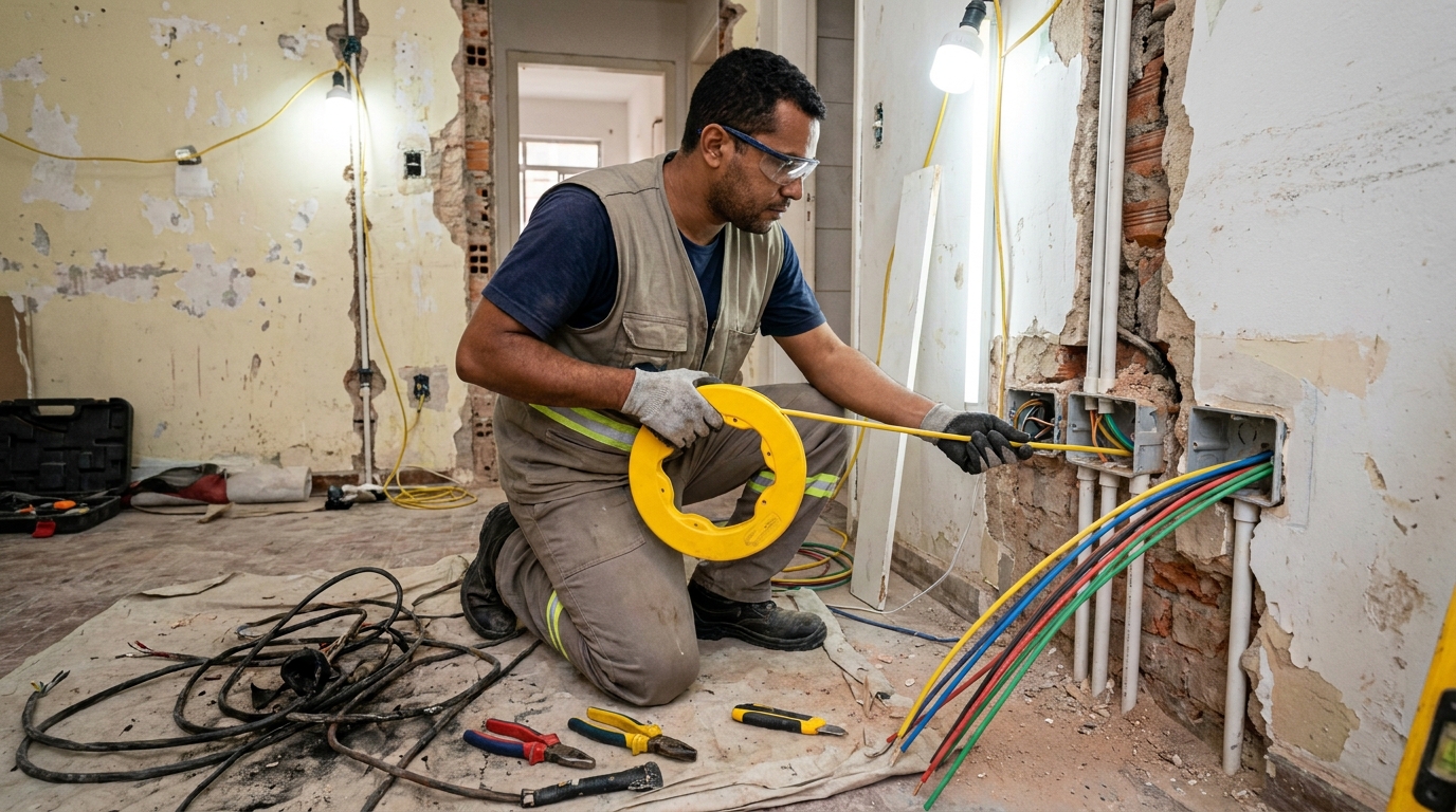Troca de fiacao eletrica profissional em Contagem‑MG